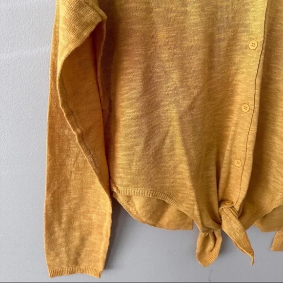 new love tree mustard tie front tee - Picture 6 of 7